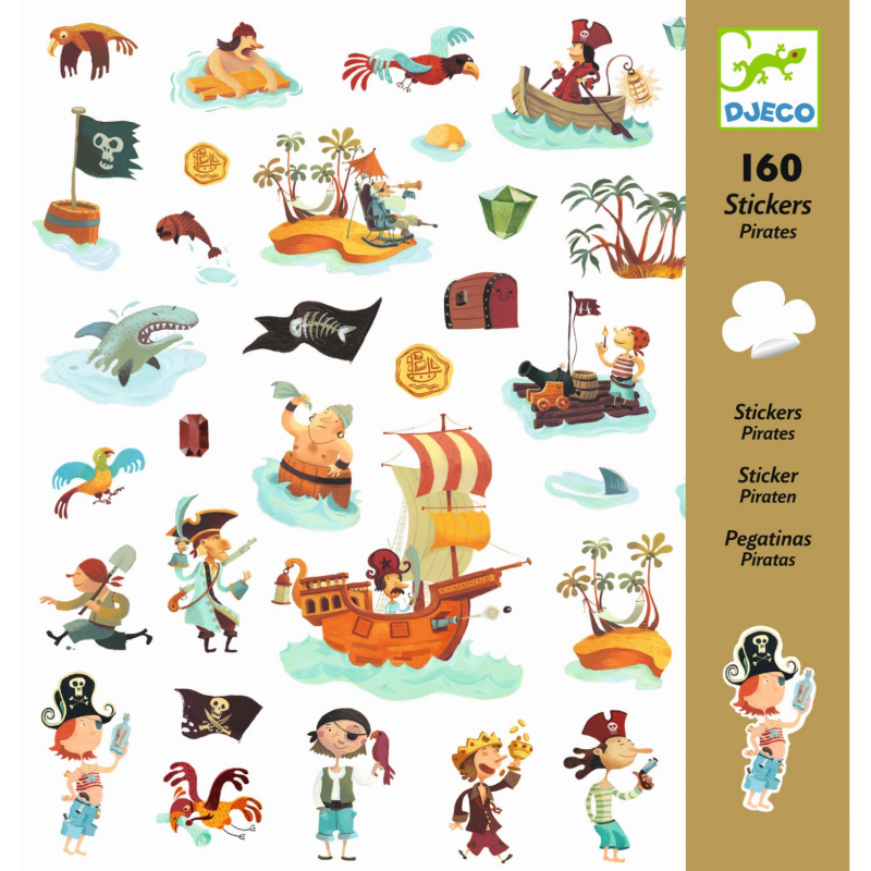 160 Piraten Sticker von Djeco