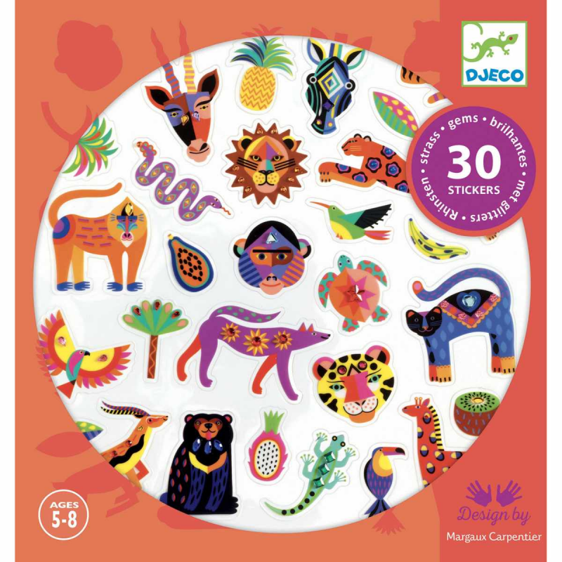 30 Edelstein-Sticker "Exotico" von Djeco
