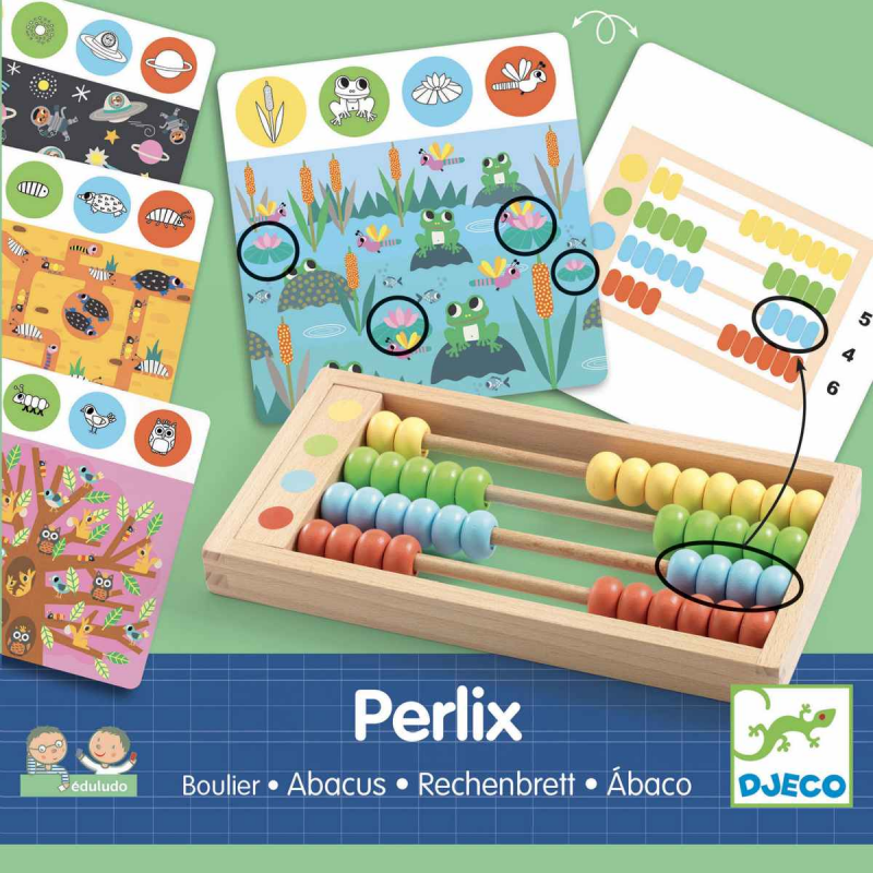 Holz Lernspiel: Rechenschieber "Perlix - Abakus" von Djeco