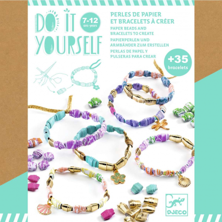 Papierperlen "Stylish Gold" Armbänder von Djeco