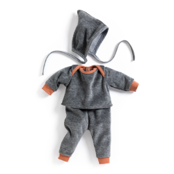 POMEA Puppenkleidung - 3-tlg. Outfit Pearl Gray von Djeco
