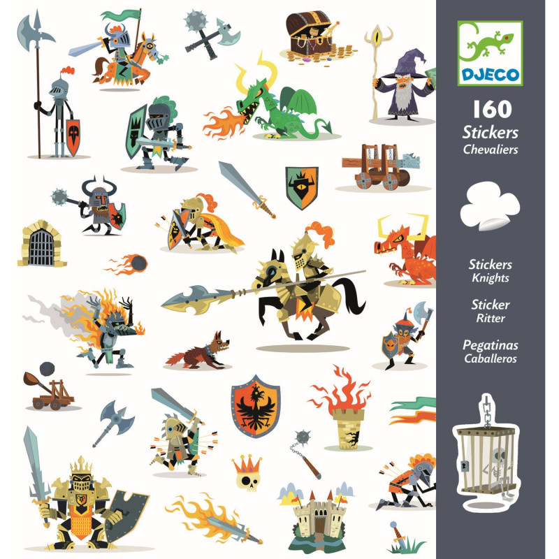 160 Ritter Sticker von Djeco